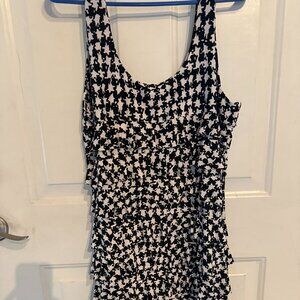 Black/White Ruffled Dress